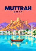 Muttrah – geometrische Illustration, Oman