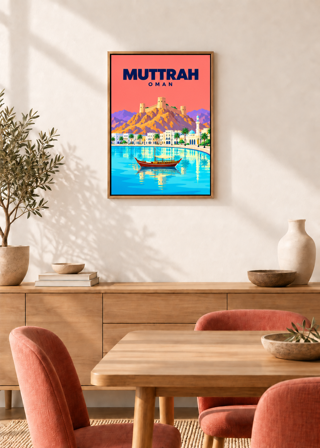 Muttrah – Leinwand im Eichen-Schattenfugenrahmen