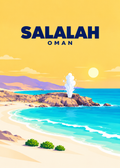 Salalah – geometrische Illustration, Oman
