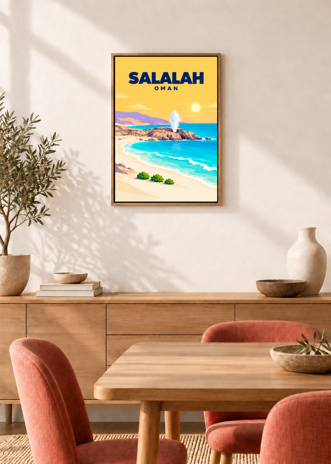 Salalah – Leinwand im Eichen-Schattenfugenrahmen
