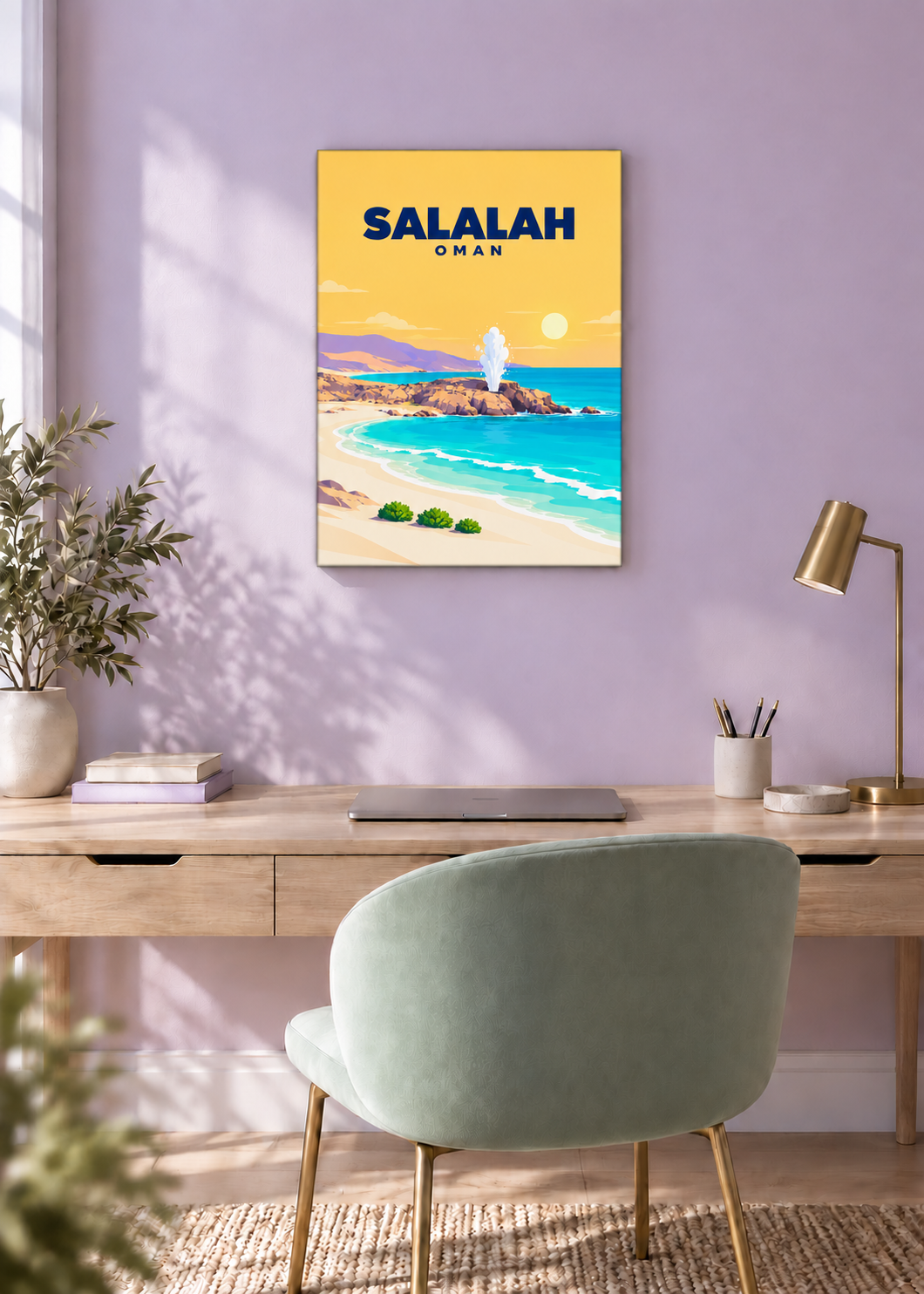 Salalah – rahmenlose Slim-Leinwand
