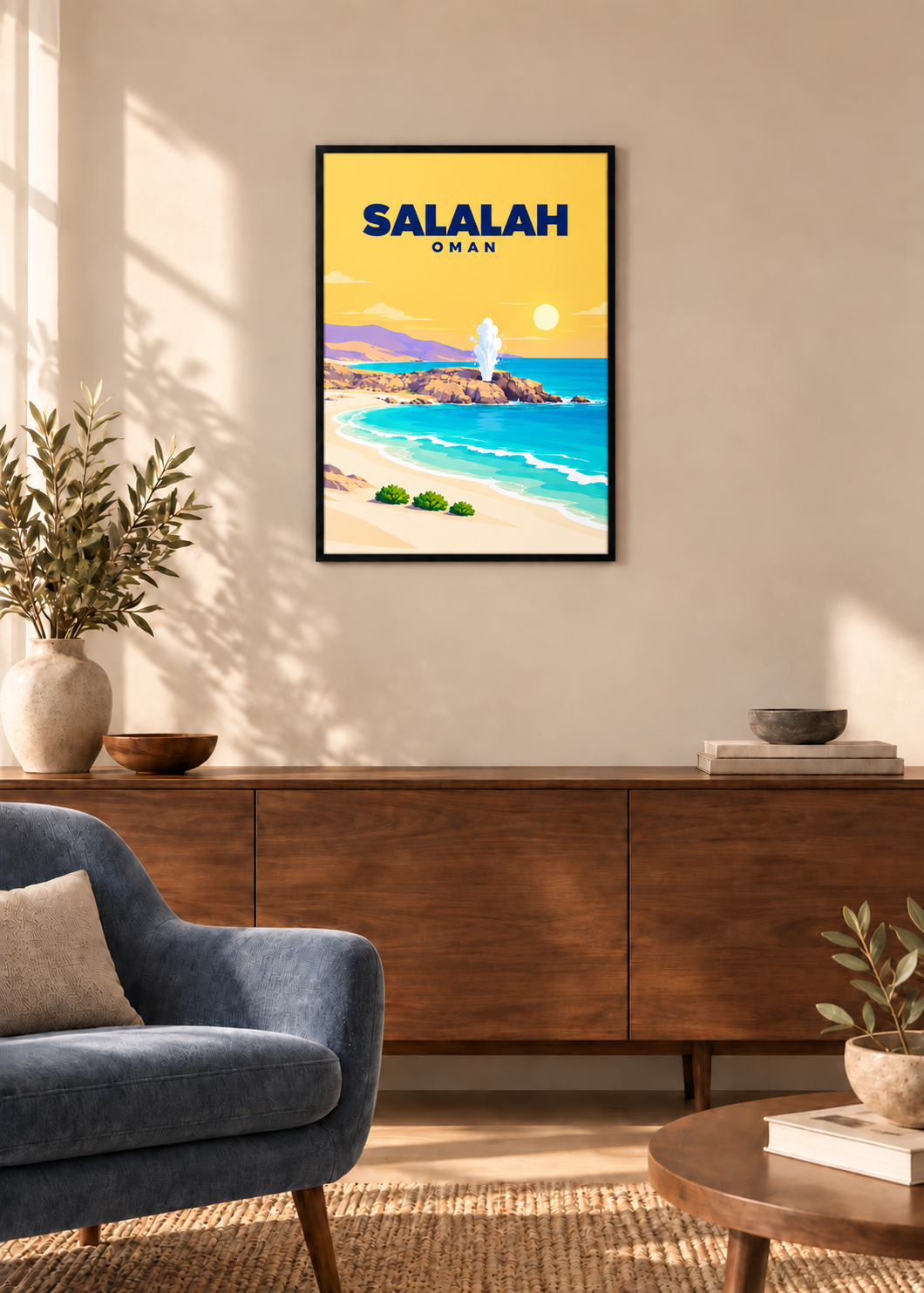 Salalah – dünner schwarzer Rahmen mit Acrylglas