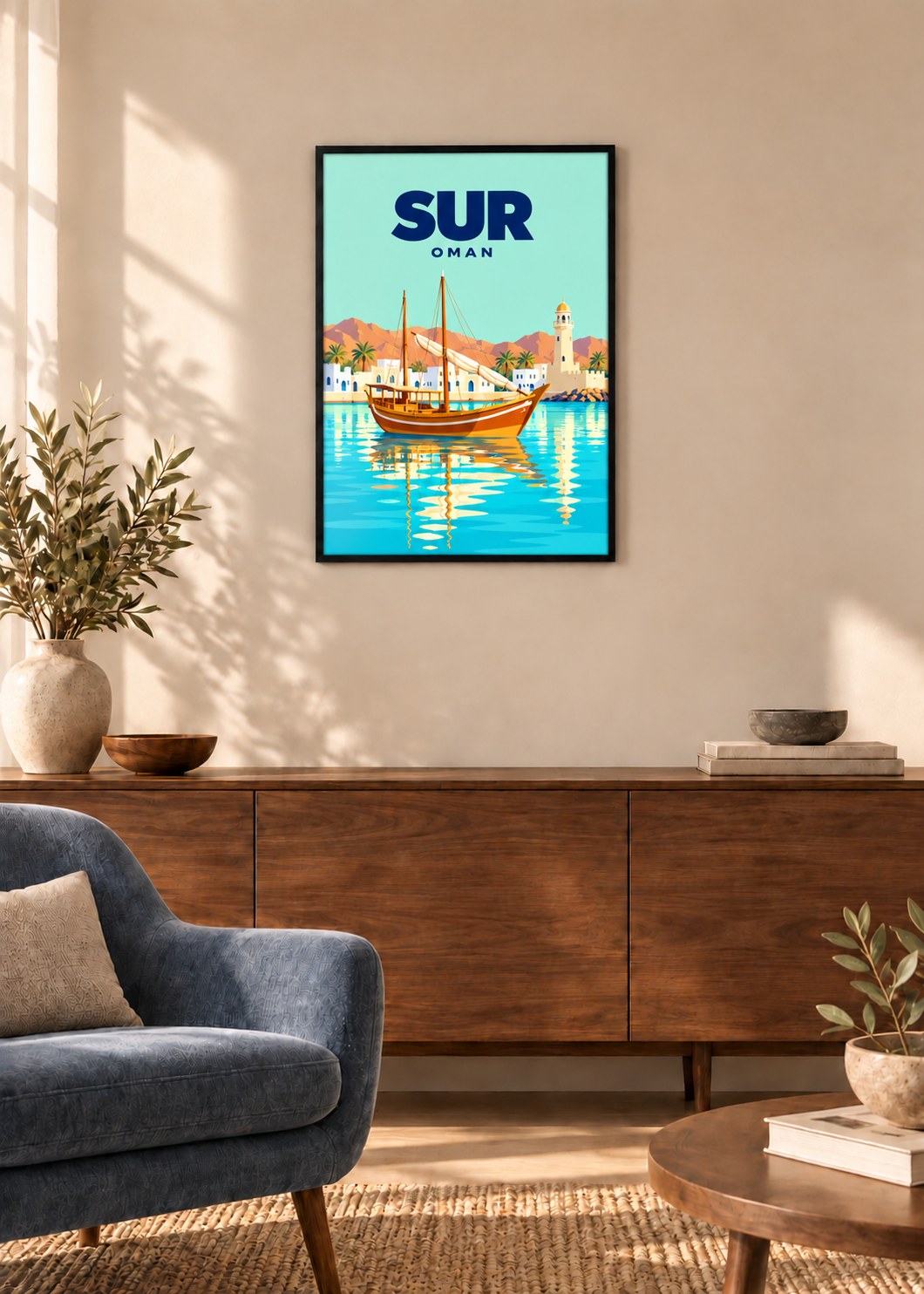 Sur – dünner schwarzer Rahmen mit Acrylglas