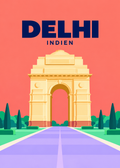 Delhi – geometrische Illustration, Indien