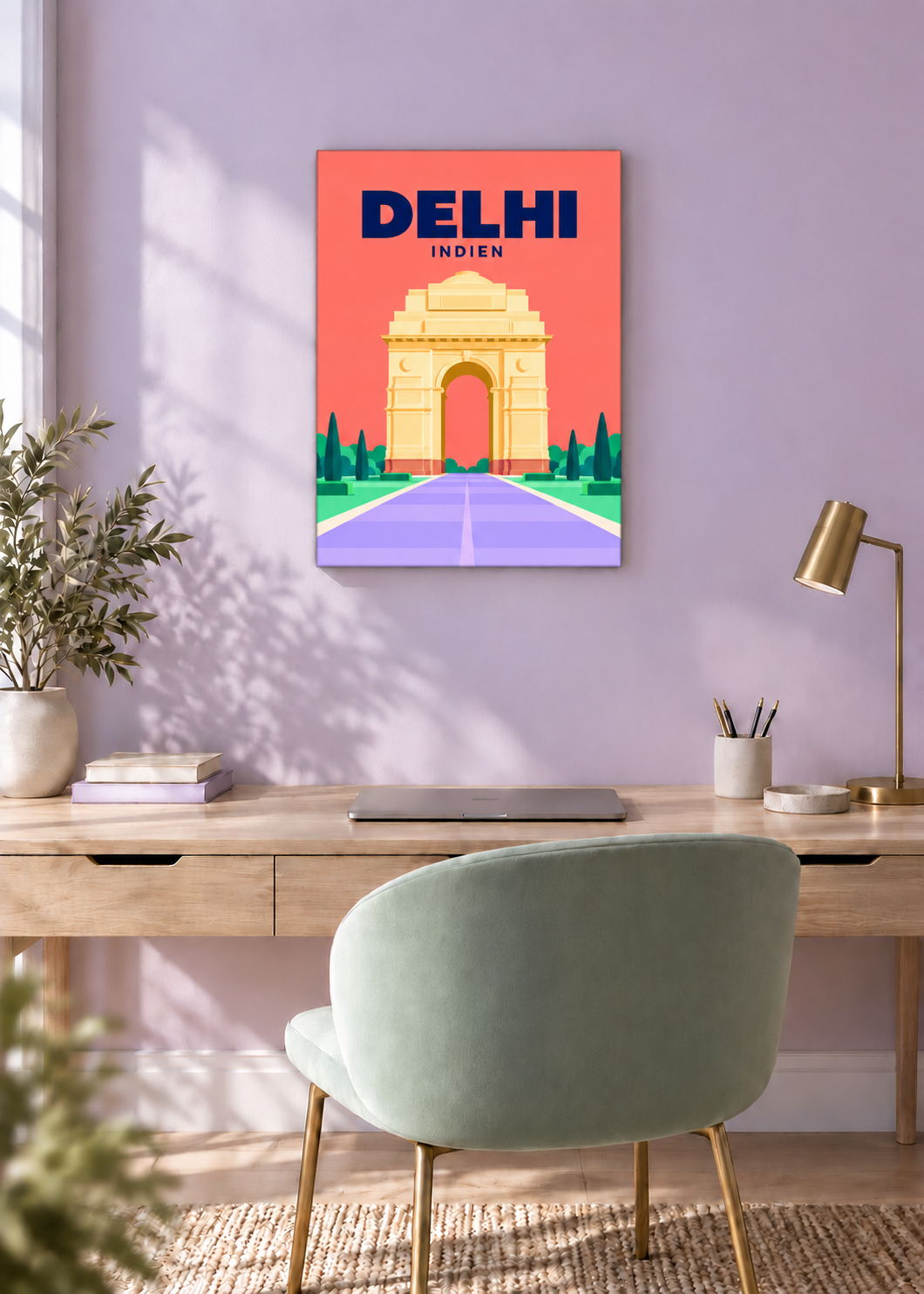 Delhi – rahmenlose Slim-Leinwand