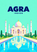 Agra – geometrische Illustration, Indien