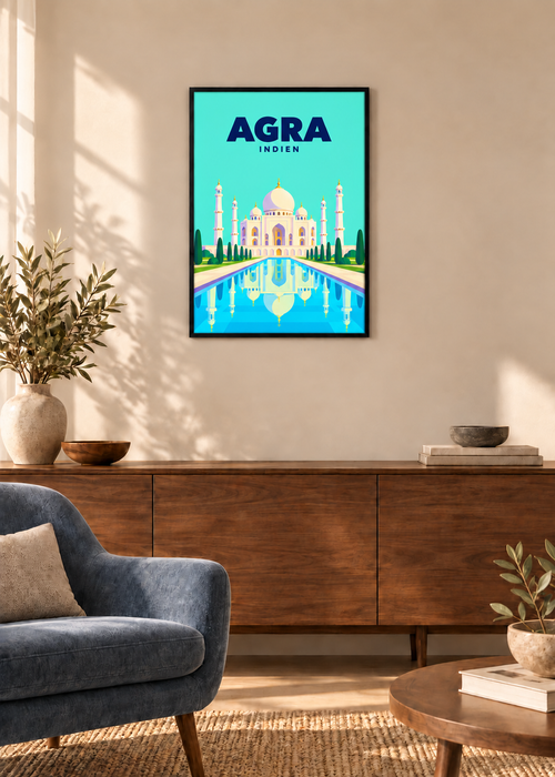 Agra – dünner schwarzer Rahmen mit Acrylglas
