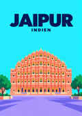 Jaipur – geometrische Illustration, Indien