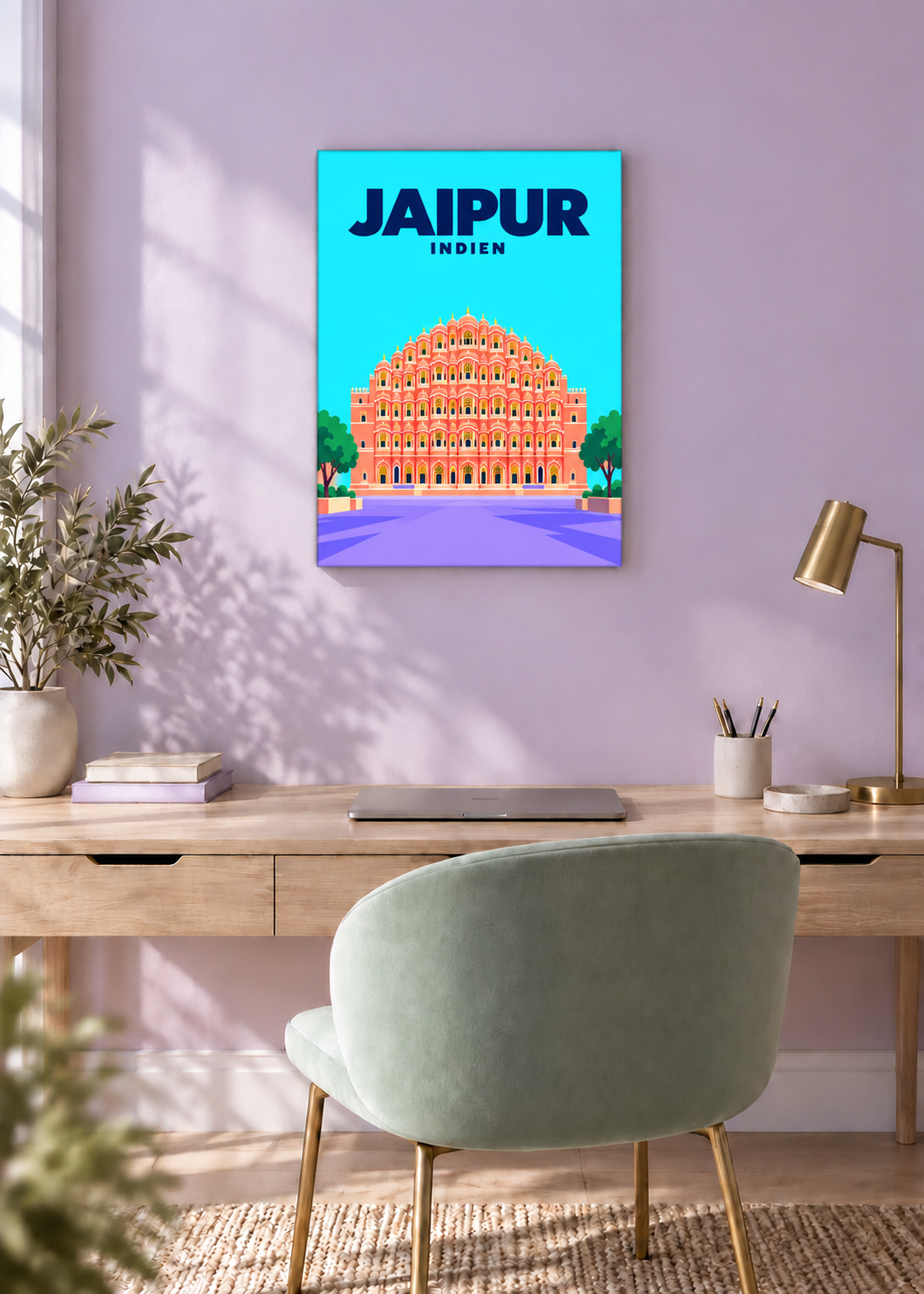 Jaipur – rahmenlose Slim-Leinwand