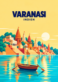 Varanasi – geometrische Illustration, Indien