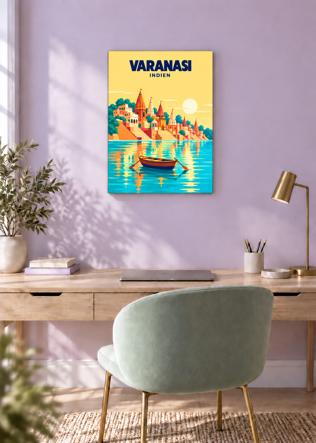 Varanasi – rahmenlose Slim-Leinwand