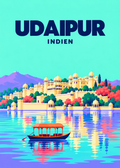 Udaipur – geometrische Illustration, Indien