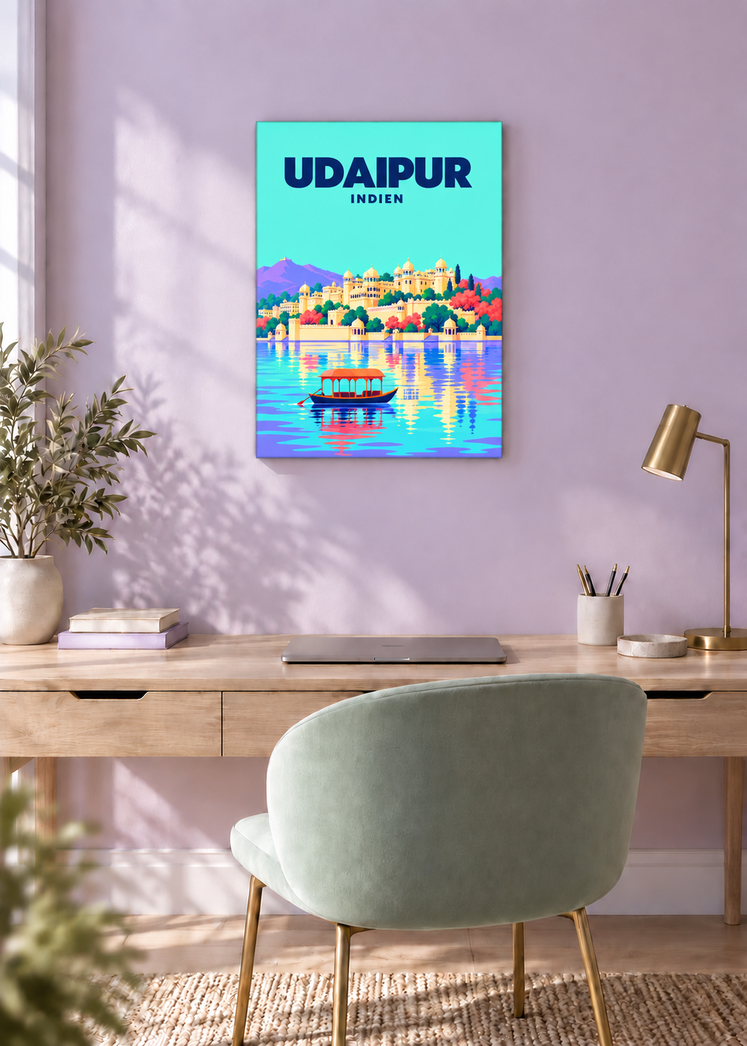 Udaipur – rahmenlose Slim-Leinwand