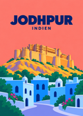 Jodhpur – geometrische Illustration, Indien
