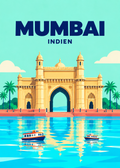 Mumbai – geometrische Illustration, Indien