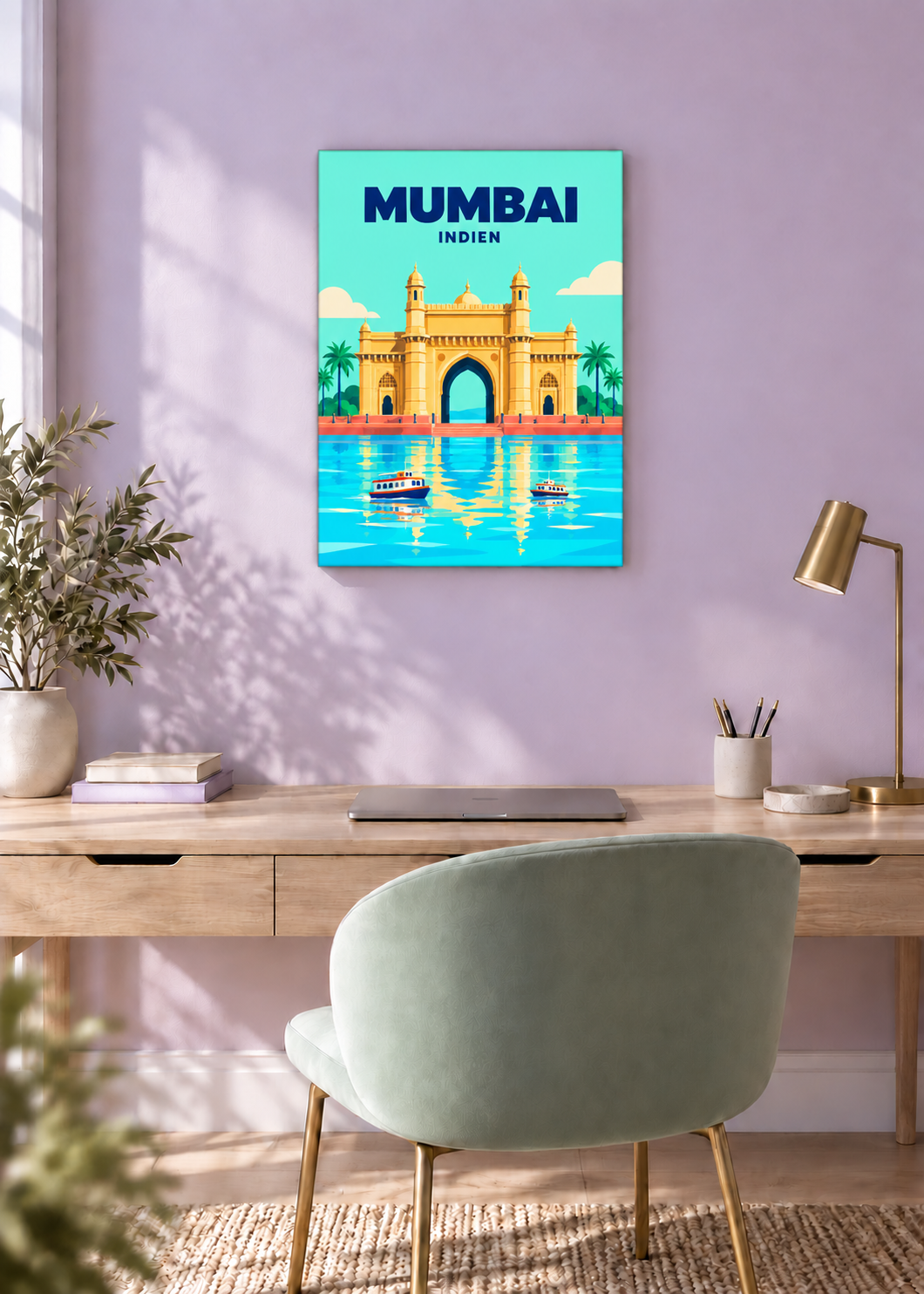 Mumbai – rahmenlose Slim-Leinwand