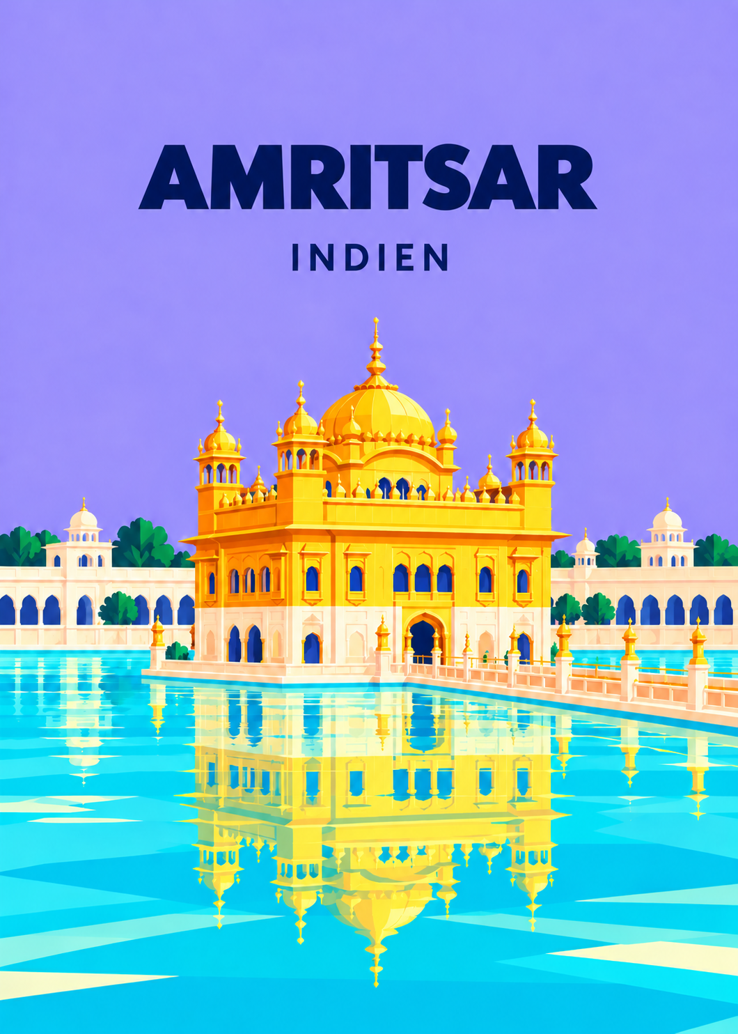 Amritsar – geometrische Illustration, Indien