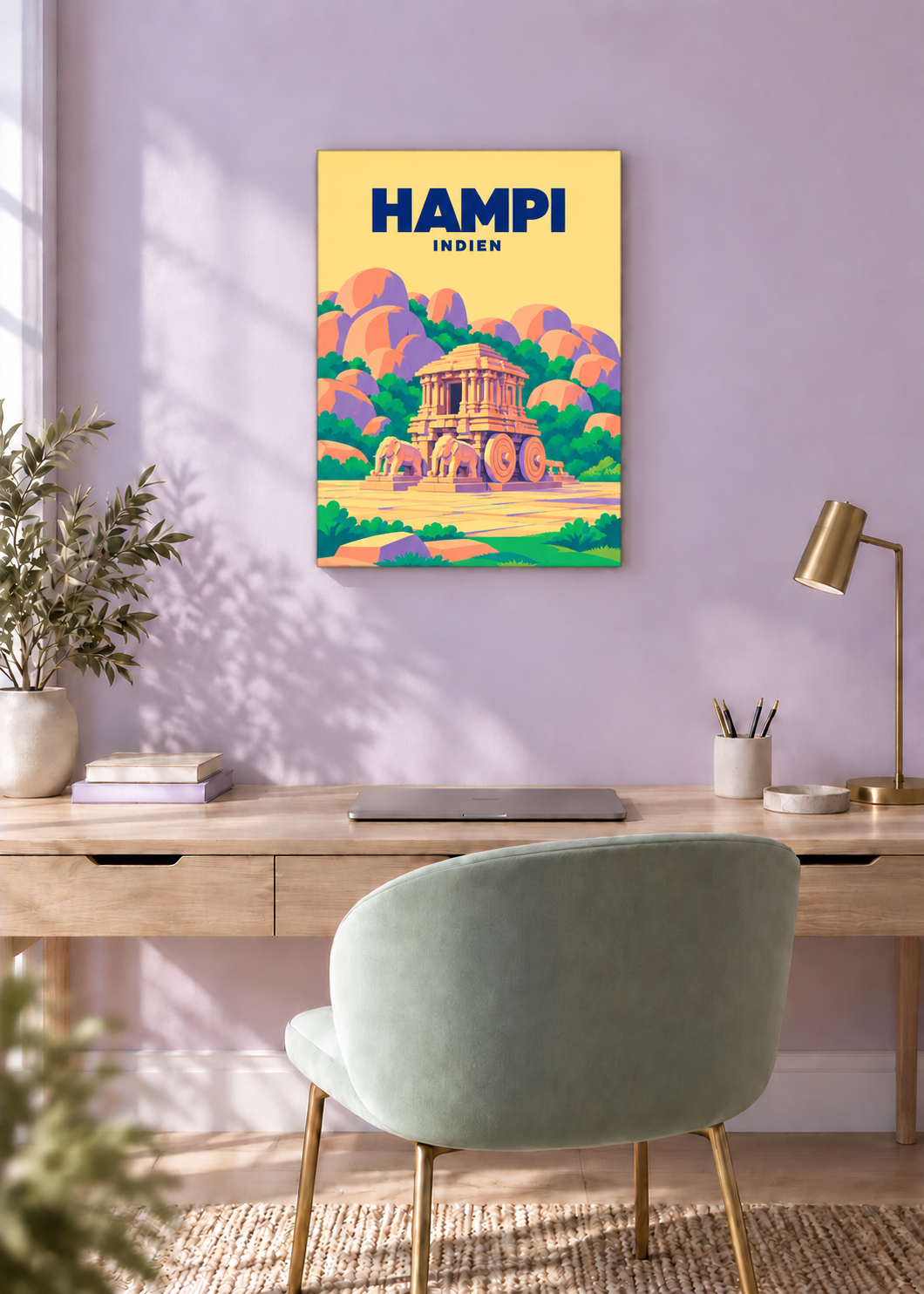 Hampi – rahmenlose Slim-Leinwand
