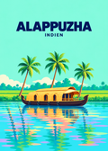 Alappuzha – geometrische Illustration, Indien