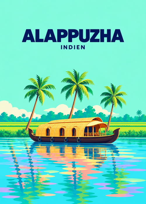 Alappuzha – geometrische Illustration, Indien