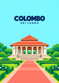 Colombo – geometrische Illustration, Sri Lanka