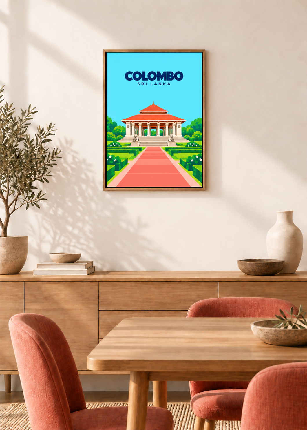 Colombo – Leinwand im Eichen-Schattenfugenrahmen