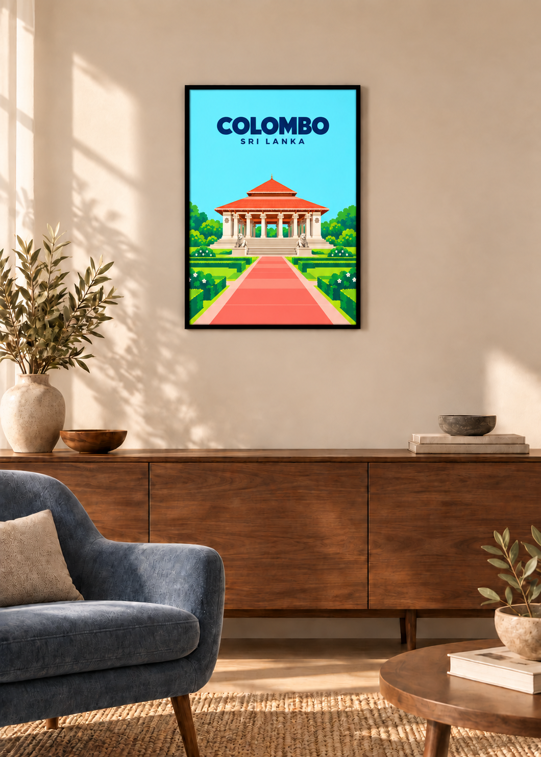 Colombo – dünner schwarzer Rahmen mit Acrylglas