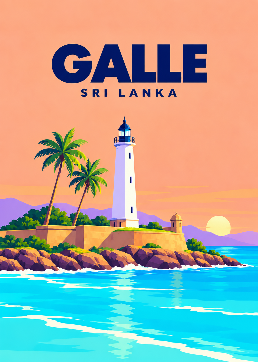 Galle – geometrische Illustration, Sri Lanka