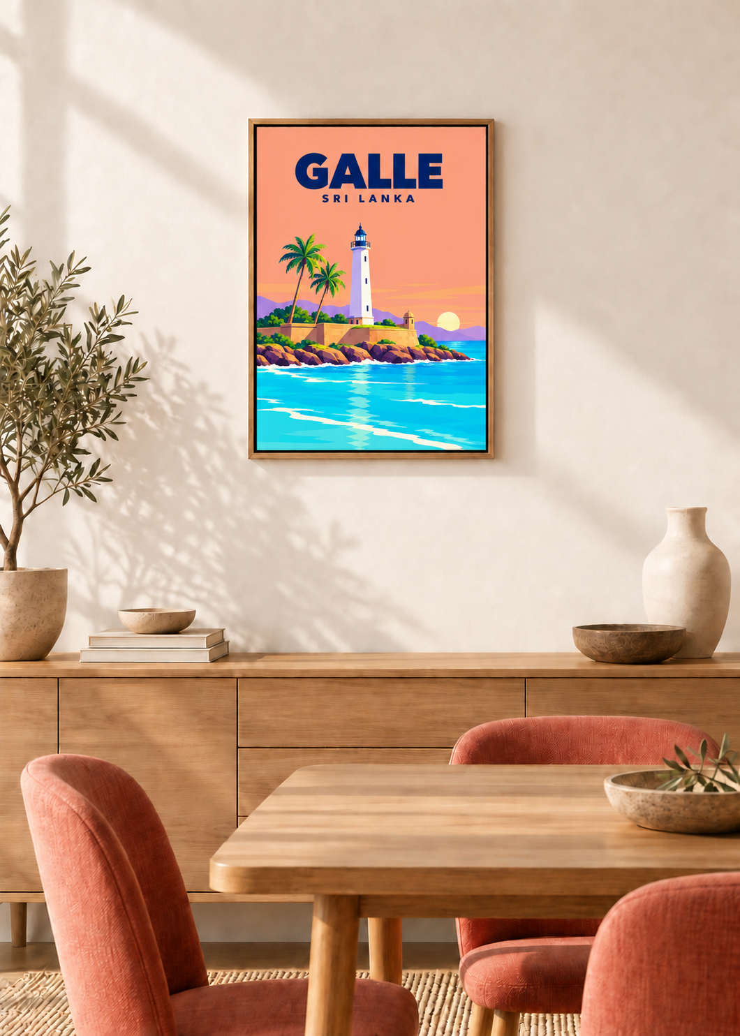 Galle – Leinwand im Eichen-Schattenfugenrahmen