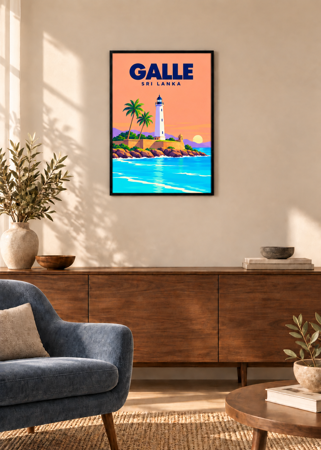 Galle – dünner schwarzer Rahmen mit Acrylglas