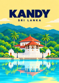Kandy – geometrische Illustration, Sri Lanka