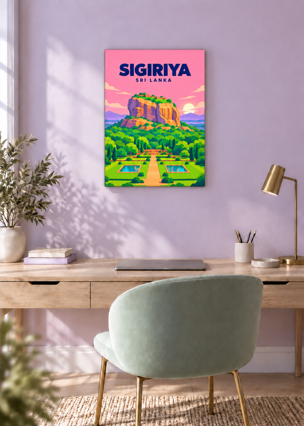 Sigiriya – rahmenlose Slim-Leinwand
