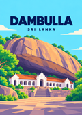 Dambulla – geometrische Illustration, Sri Lanka