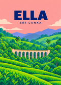 Ella – geometrische Illustration, Sri Lanka