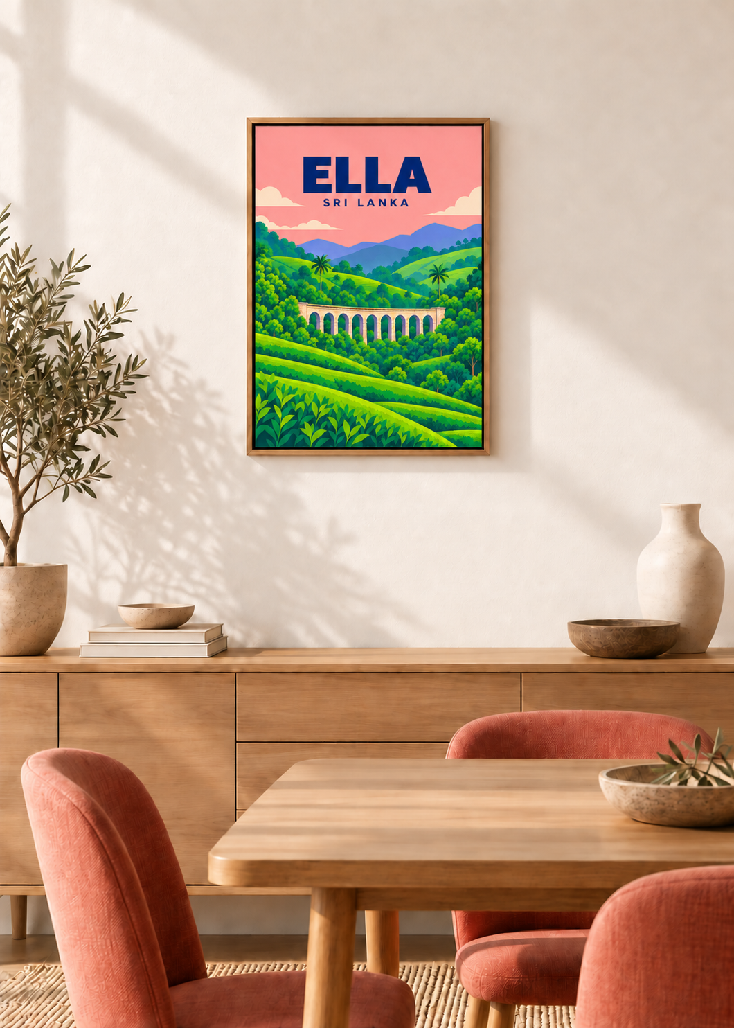 Ella – Leinwand im Eichen-Schattenfugenrahmen