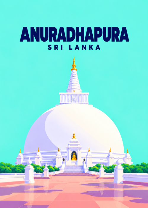 Anuradhapura – geometrische Illustration, Sri Lanka