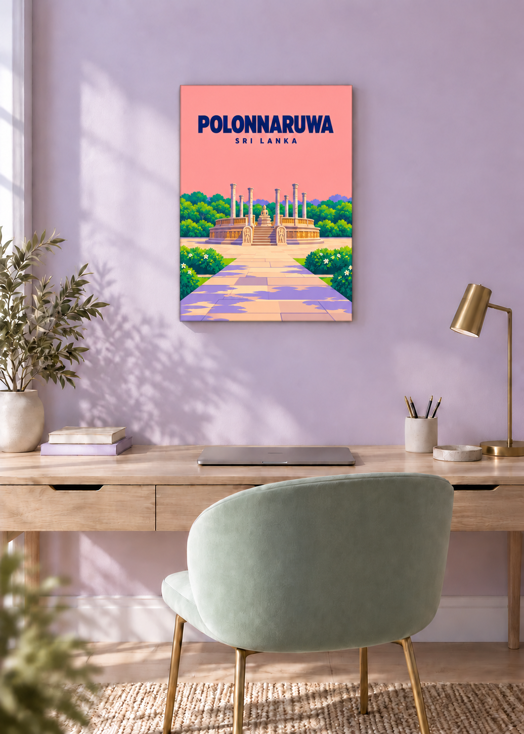 Polonnaruwa – rahmenlose Slim-Leinwand