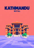 Kathmandu – geometrische Illustration, Nepal