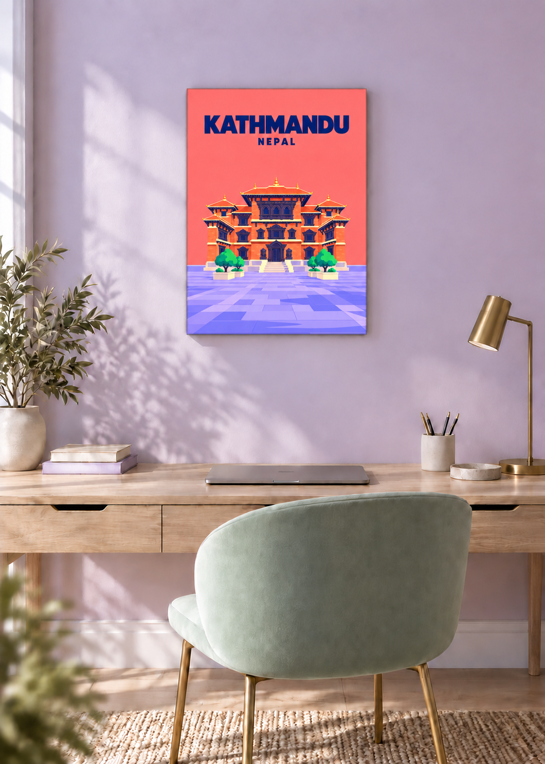 Kathmandu – rahmenlose Slim-Leinwand
