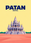 Patan – geometrische Illustration, Nepal