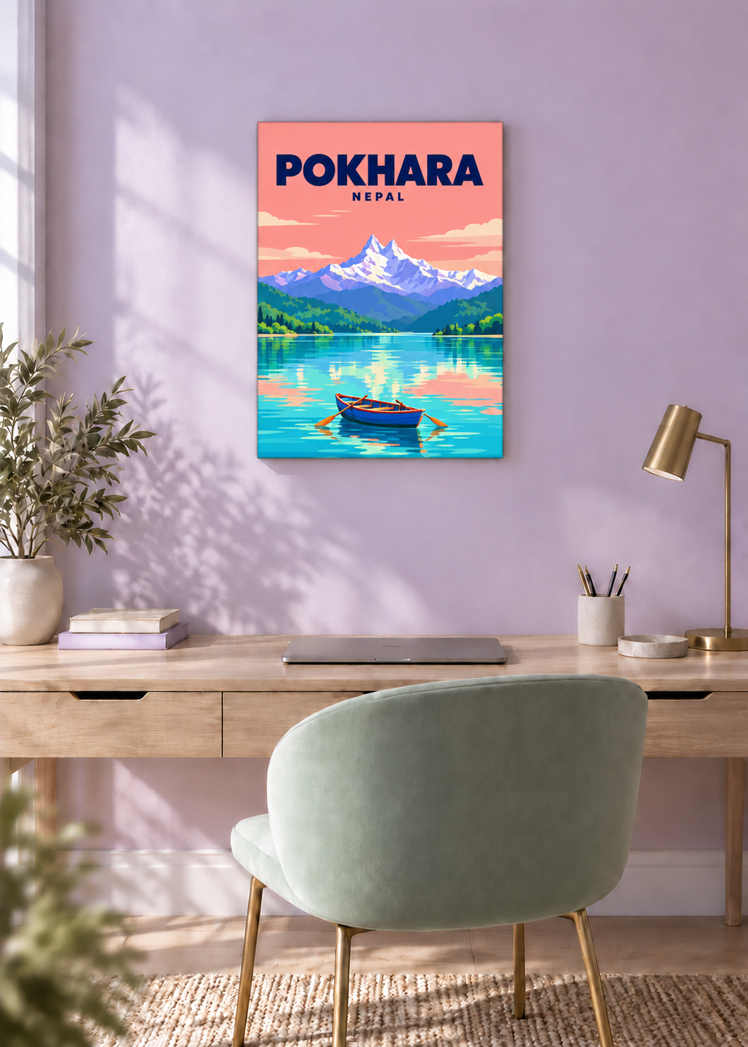 Pokhara – rahmenlose Slim-Leinwand