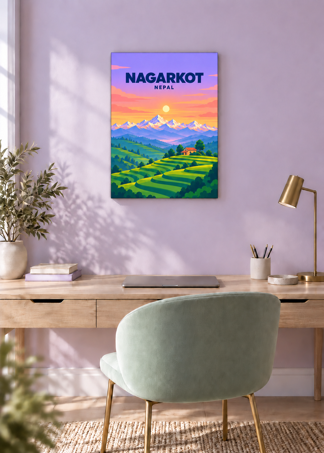 Nagarkot – rahmenlose Slim-Leinwand