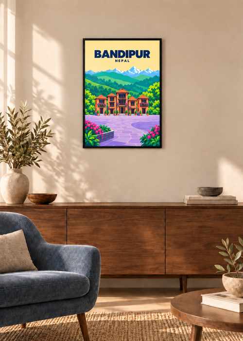 Bandipur – dünner schwarzer Rahmen mit Acrylglas
