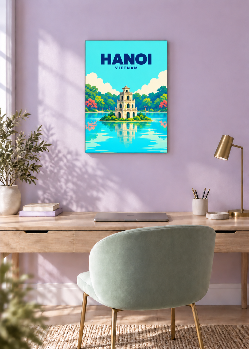 Hanoi – rahmenlose Slim-Leinwand