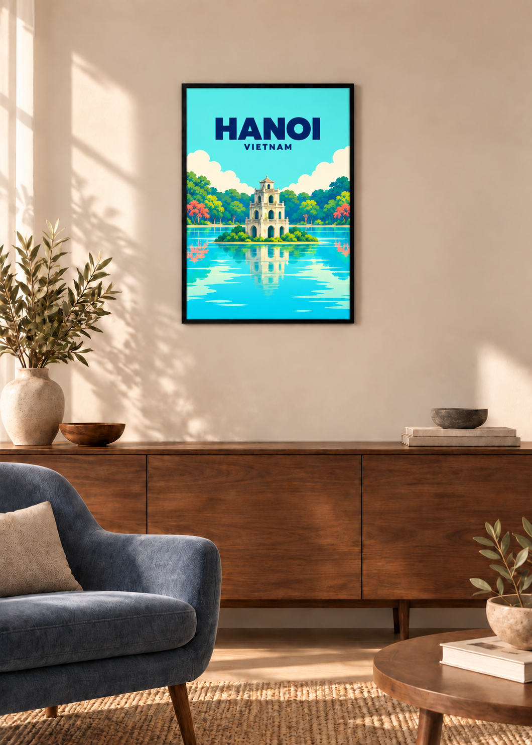 Hanoi – dünner schwarzer Rahmen mit Acrylglas