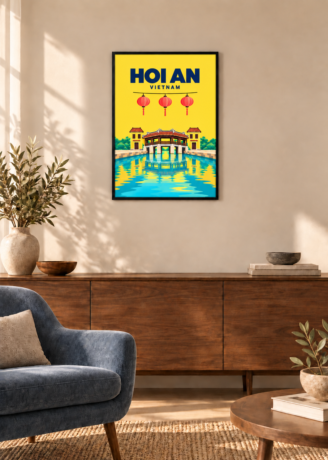 Hoi An – dünner schwarzer Rahmen mit Acrylglas