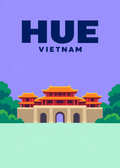 Hue – geometrische Illustration, Vietnam