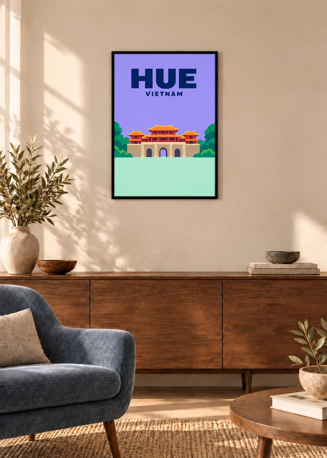 Hue – dünner schwarzer Rahmen mit Acrylglas