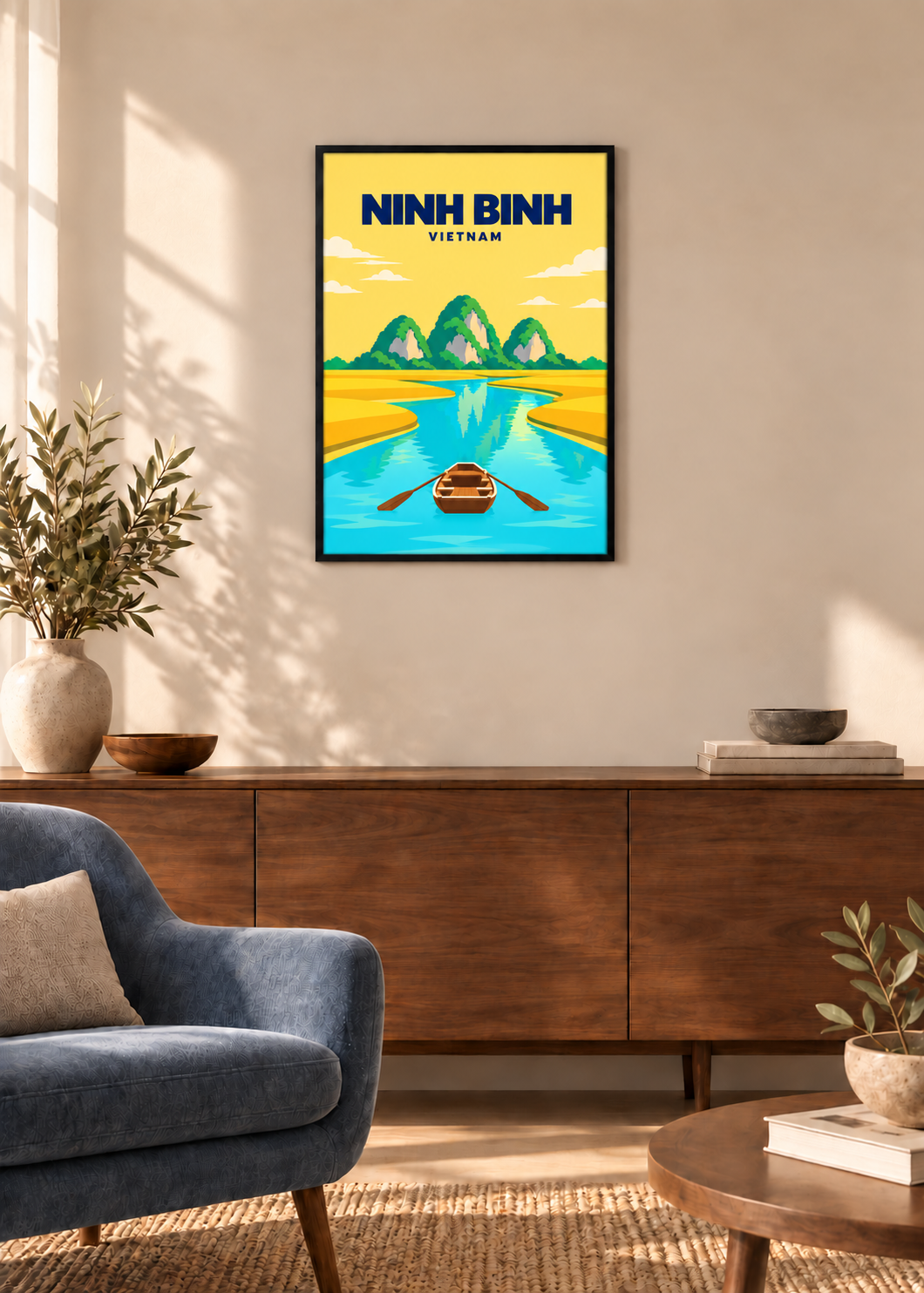 Ninh Binh – dünner schwarzer Rahmen mit Acrylglas