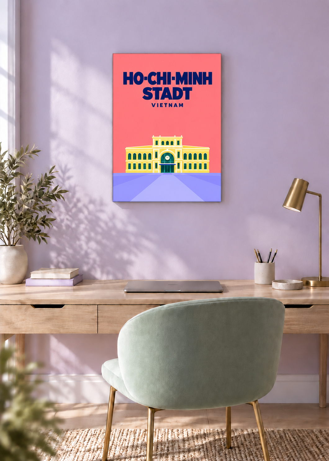 Ho-Chi-Minh-Stadt – rahmenlose Slim-Leinwand
